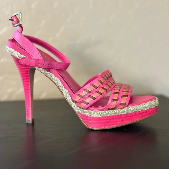 COLE HAAN 💕 Vanessa Nike Air Braided Pink Heel - Picture 3 of 12